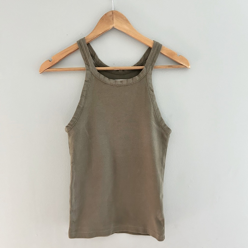 Women imogene+willie Olive Ribbed Racerback Tank